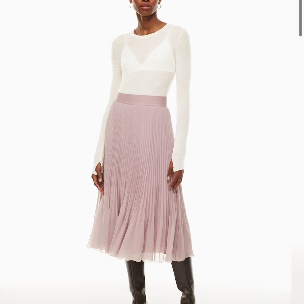 ARITZIA TWIRL PLEATED SKIRT, BOW PINK, MEDIUM